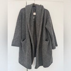 Lauren Manoogian Alpaca Capote Cardigan in Gray